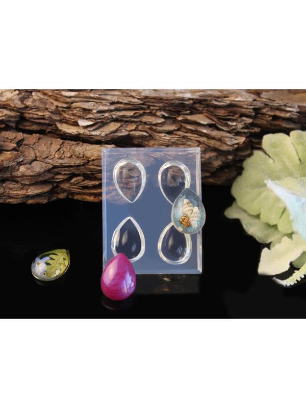 Силиконовый молд 4-х капелек, КЛ-104, 18 × 13 мм, h-5 мм