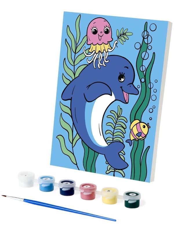 Картина по номерам «Дельфин» 21х15 см