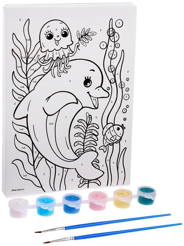 Картина по номерам «Дельфин» 21х15 см