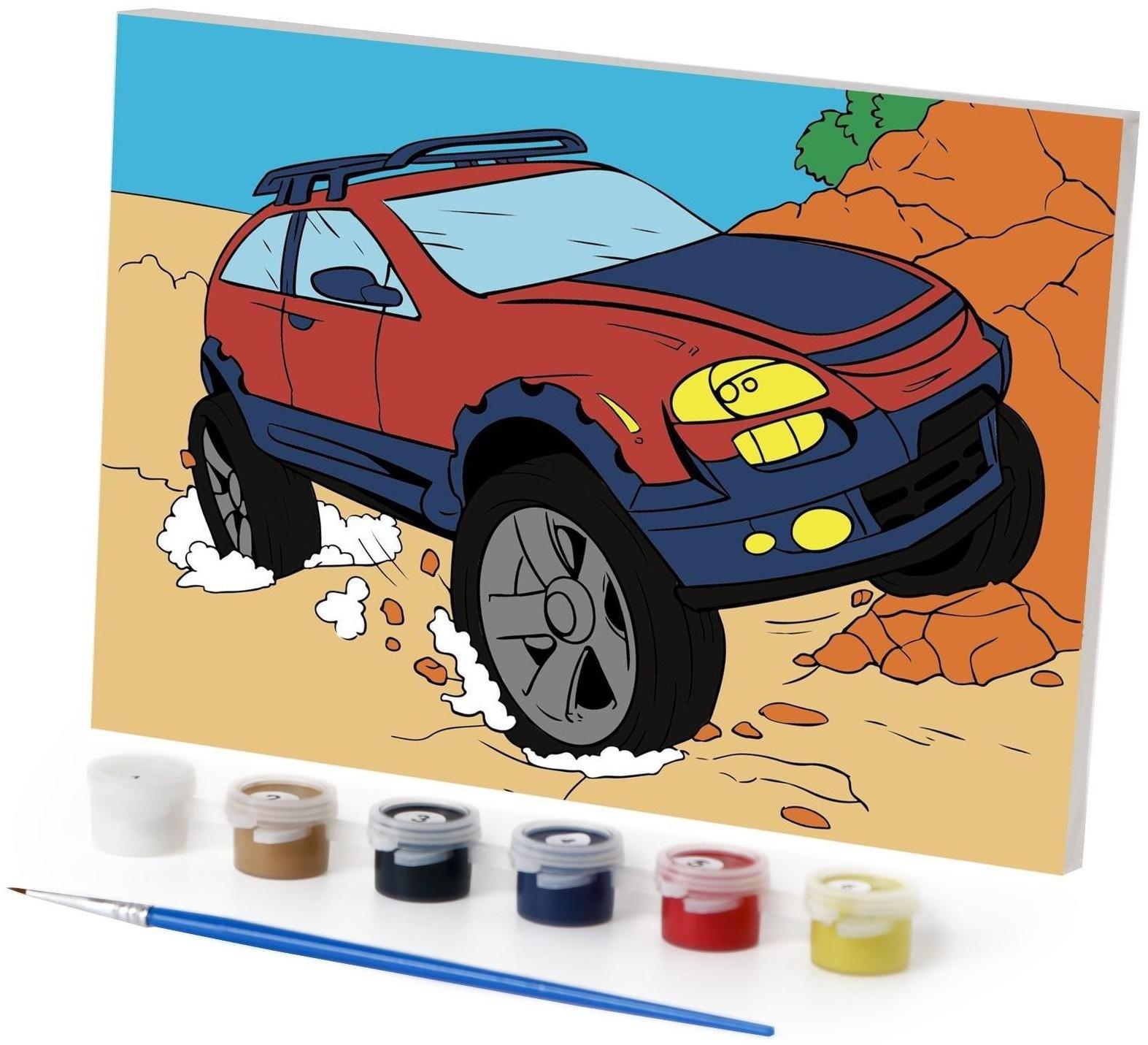 Картина по номерам «Джип» 21х15 см