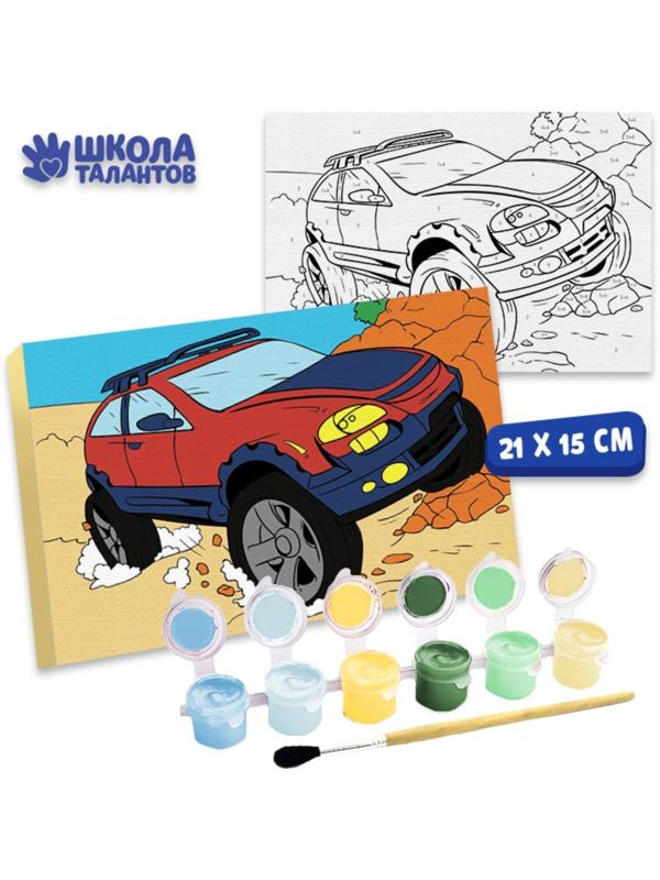 Картина по номерам «Джип» 21х15 см