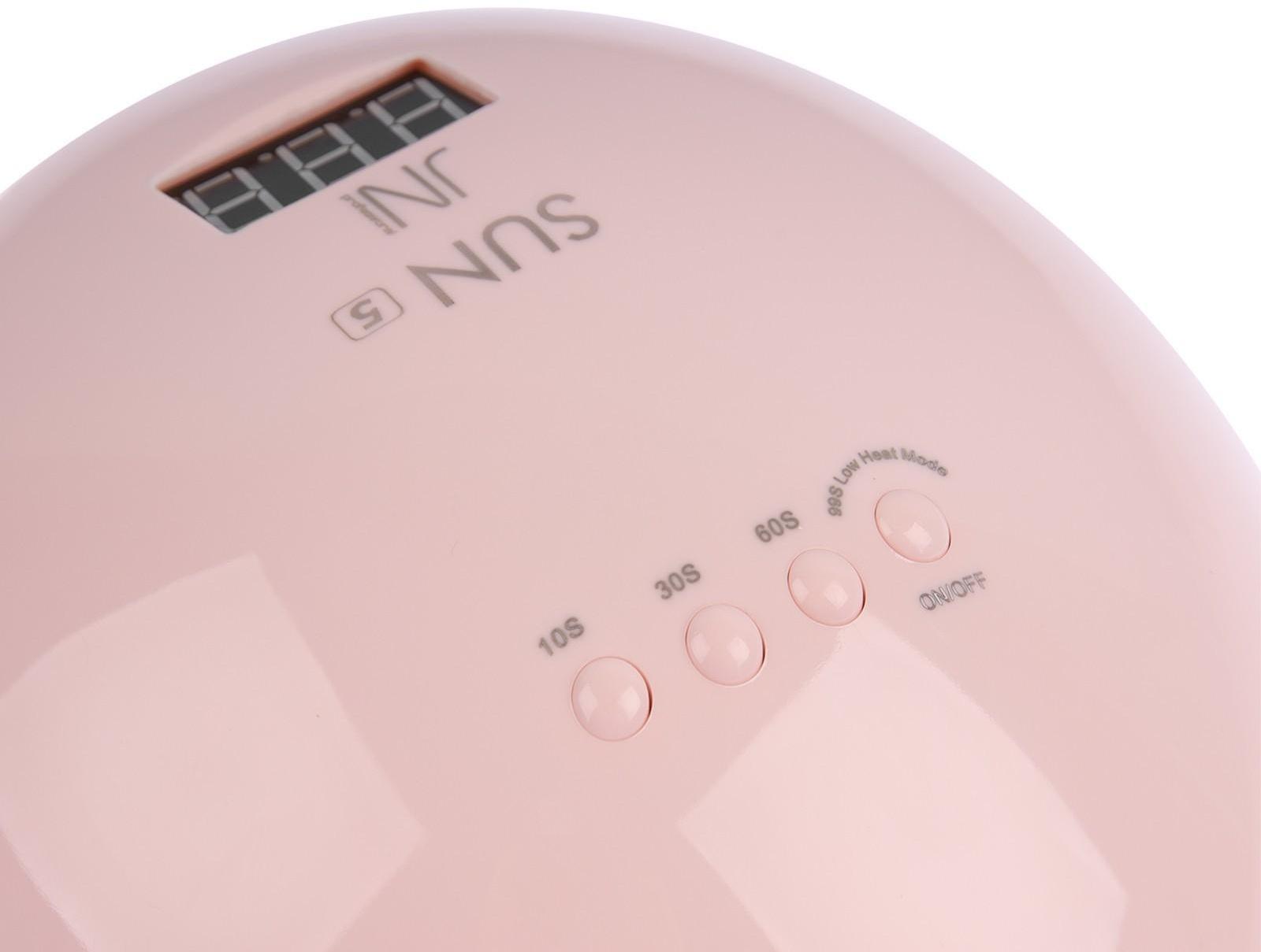 Лампа для гель-лака JessNail SUN 5 BL, UV/LED, 48 Вт, 24 диода, таймер 10/30/60 сек, розовая