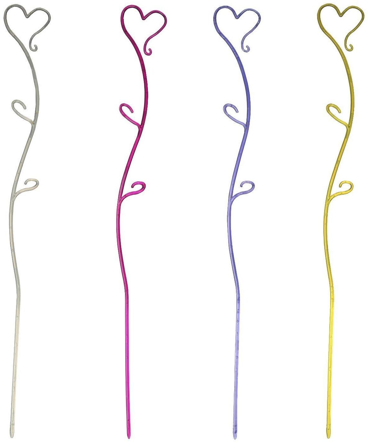 Поддержка для орхидей, h = 55 см, пластик, цвет МИКС, «Сердце»