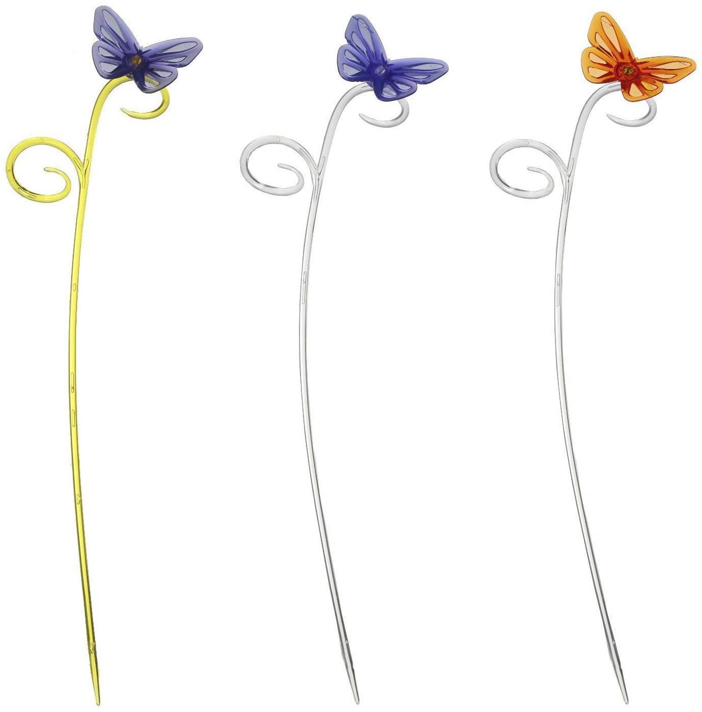 Поддержка для орхидей, h = 39 см, пластик, цвет МИКС, «Бабочка»