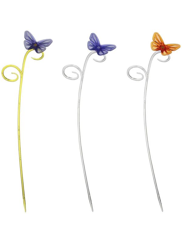 Поддержка для орхидей, h = 39 см, пластик, цвет МИКС, «Бабочка»