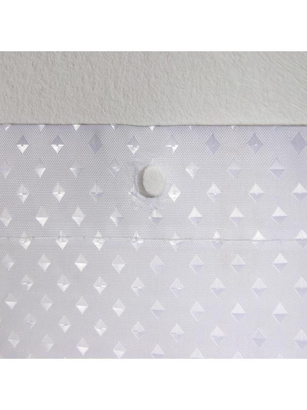 Штора для ванны Доляна «Орион», 180×180 см, полиэстер, цвет белый