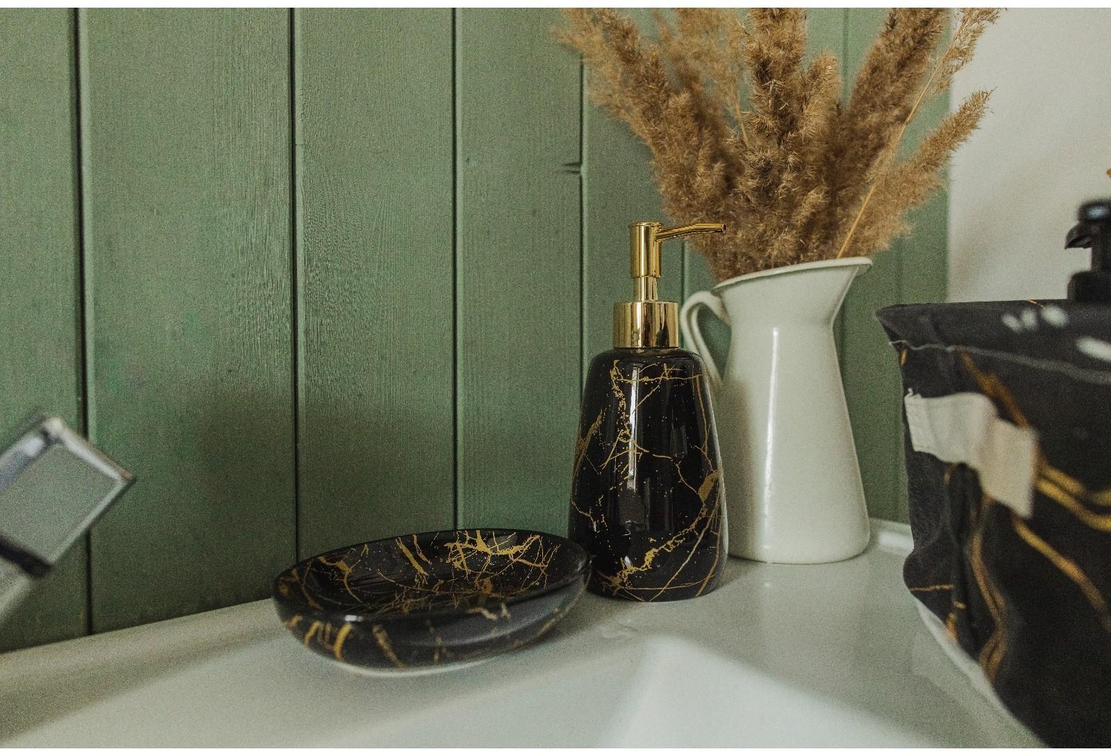 Органайзер для хранения Доляна «Мрамор», 6 отделений, 28,5×28,5×12 см, цвет чёрный