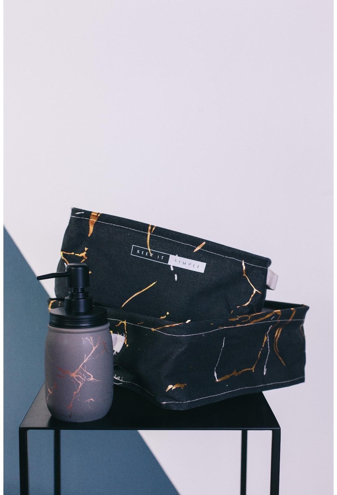 Органайзер для хранения Доляна «Мрамор», 6 отделений, 28,5×28,5×12 см, цвет чёрный