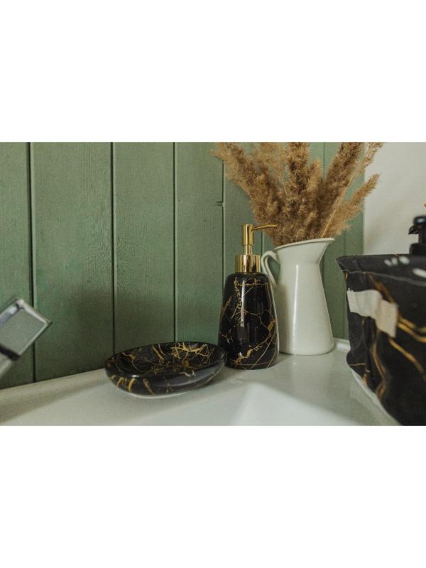 Органайзер для хранения Доляна «Мрамор», 6 отделений, 28,5×28,5×12 см, цвет чёрный