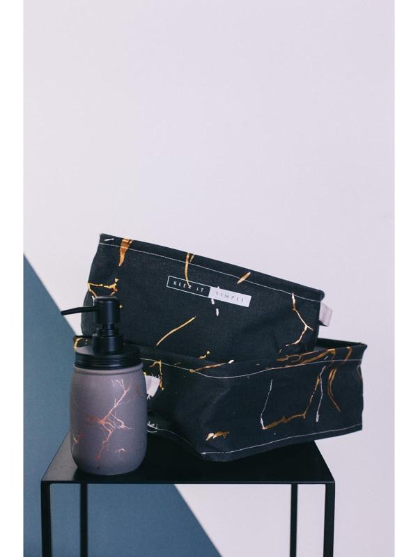 Органайзер для хранения Доляна «Мрамор», 6 отделений, 28,5×28,5×12 см, цвет чёрный