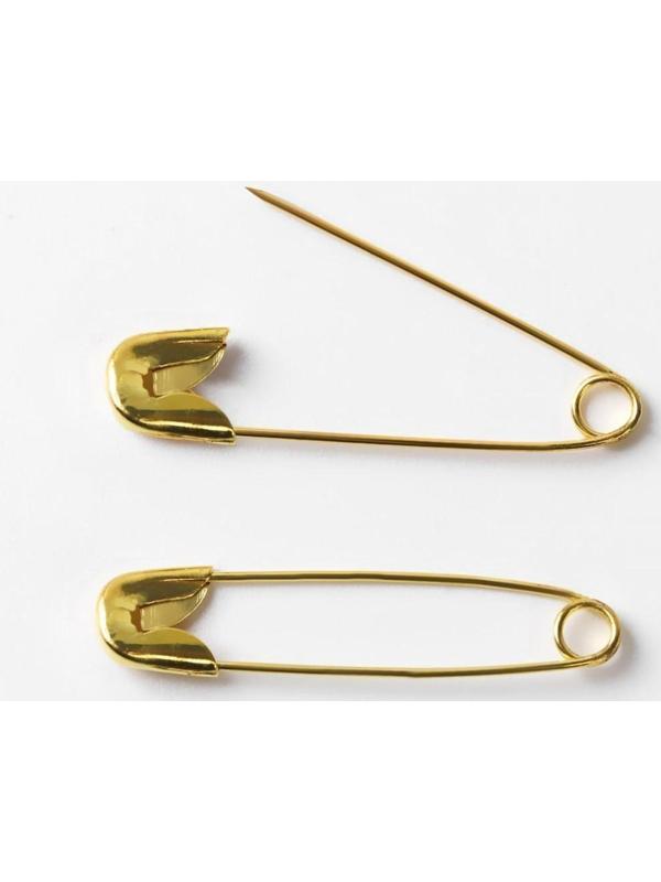 Булавки английские №0, 28 мм, 10 шт, цвет золотой