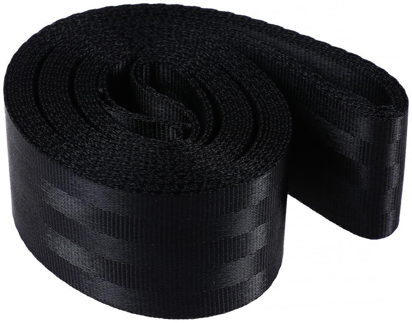 Нейлоновая лента, ремень 4.8 см × 5 м, черный