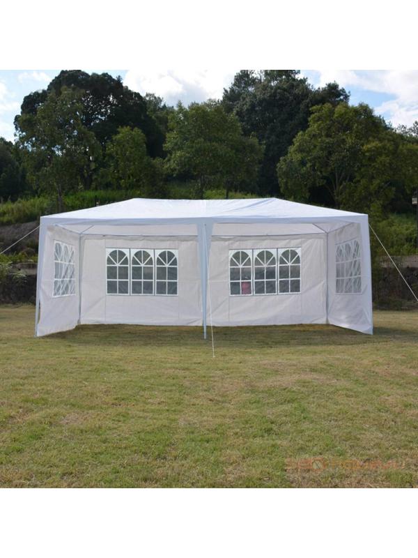 Шатер садовый 6*3м белый, закрытый