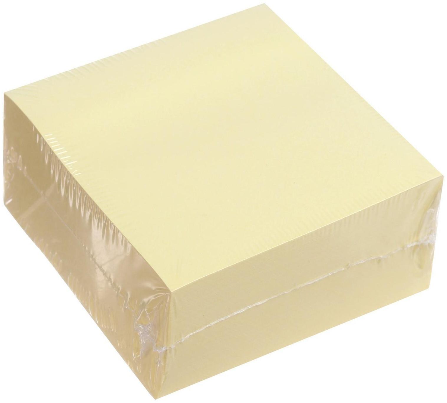 Блок с липким краем 76 мм х 76 мм, 400 листов, пастель, жёлтый
