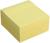 Блок с липким краем 76 мм х 76 мм, 400 листов, пастель, жёлтый