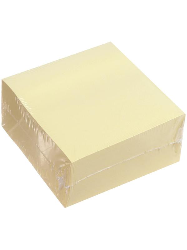Блок с липким краем 76 мм х 76 мм, 400 листов, пастель, жёлтый