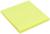 Блок с липким краем 76 мм х 76 мм, 80 листов, флуоресцентный, жёлтый