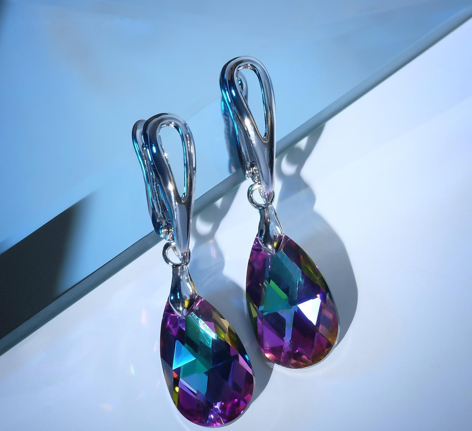 Серьги со стразами 