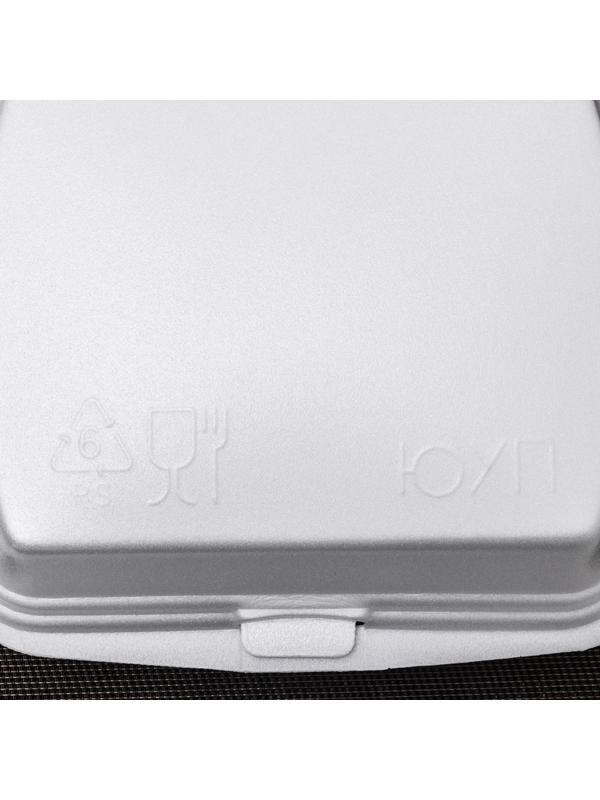 Ланч-бокс одноразовый, 24,7×20,6×7 см, 1 секция, цвет белый