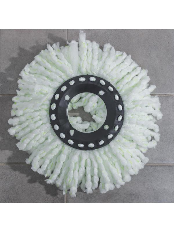 Швабра с отжимом и ведро с металлической центрифугой Доляна, 46×28×24 см, 19,2 л, швабра 16×88(120) см, доп. насадка