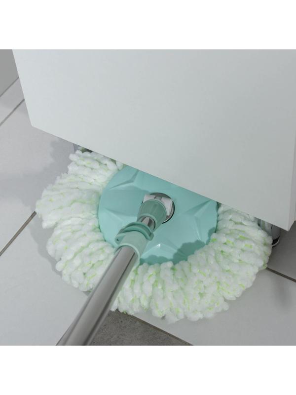 Швабра с отжимом и ведро с металлической центрифугой Доляна, 46×28×24 см, 19,2 л, швабра 16×88(120) см, доп. насадка