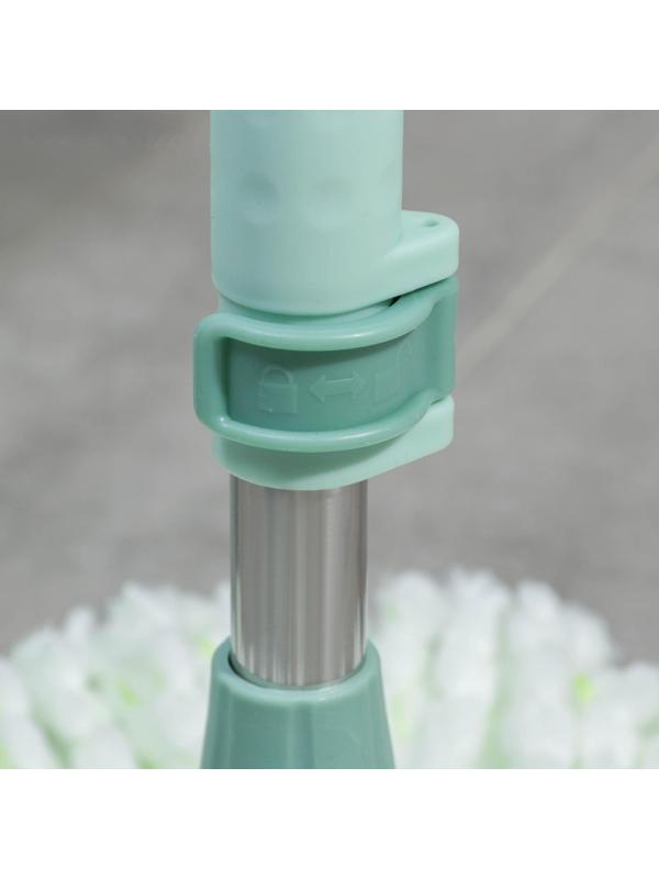 Швабра с отжимом и ведро с металлической центрифугой Доляна, 46×28×24 см, 19,2 л, швабра 16×88(120) см, доп. насадка