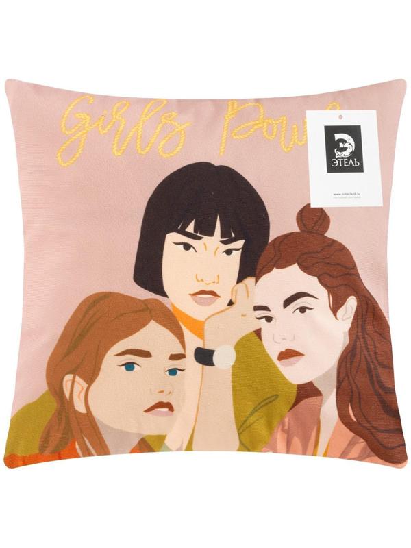 Наволочка декоративная Этель «Girls power» 40х40 см, 100% п/э, велюр