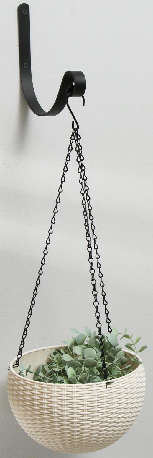 Кронштейн для кашпо, кованый, 17 см, металл, чёрный