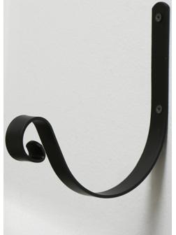 Кронштейн для кашпо, кованый, 17 см, металл, чёрный