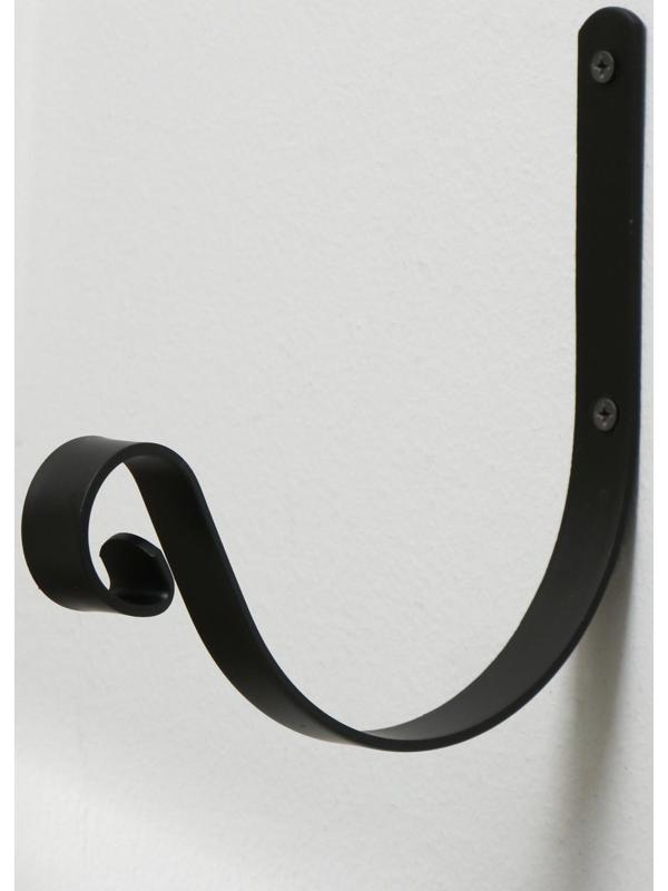 Кронштейн для кашпо, кованый, 17 см, металл, чёрный