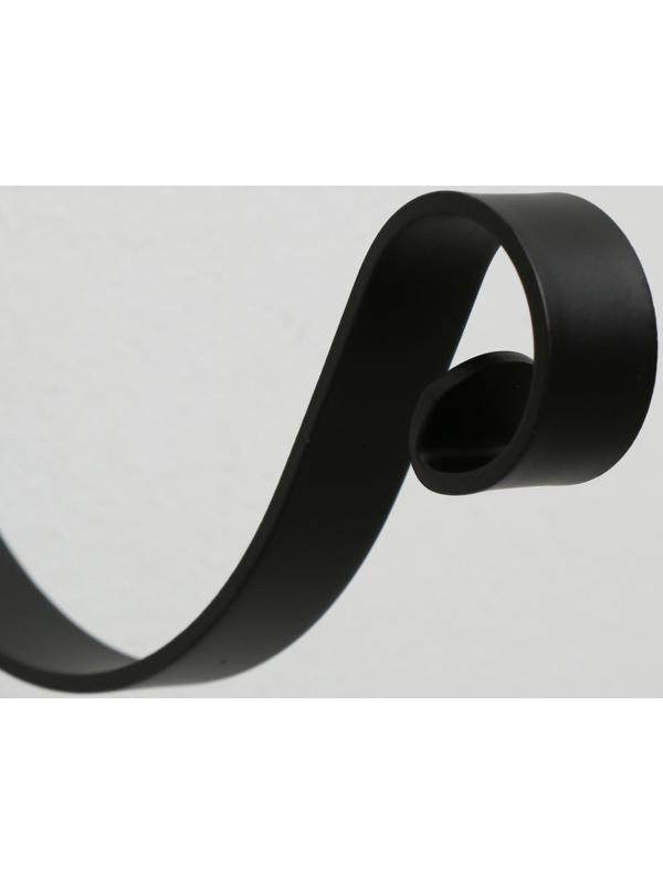 Кронштейн для кашпо, кованый, 17 см, металл, чёрный