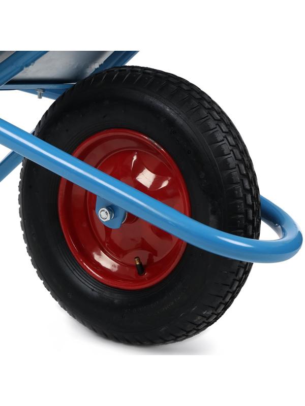 Тачка строительная, одноколёсная: груз/п 180 кг, объём 100 л, синие ручки