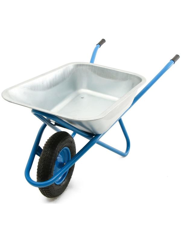 Тачка строительная, одноколёсная: груз/п 180 кг, объём 100 л, синие ручки