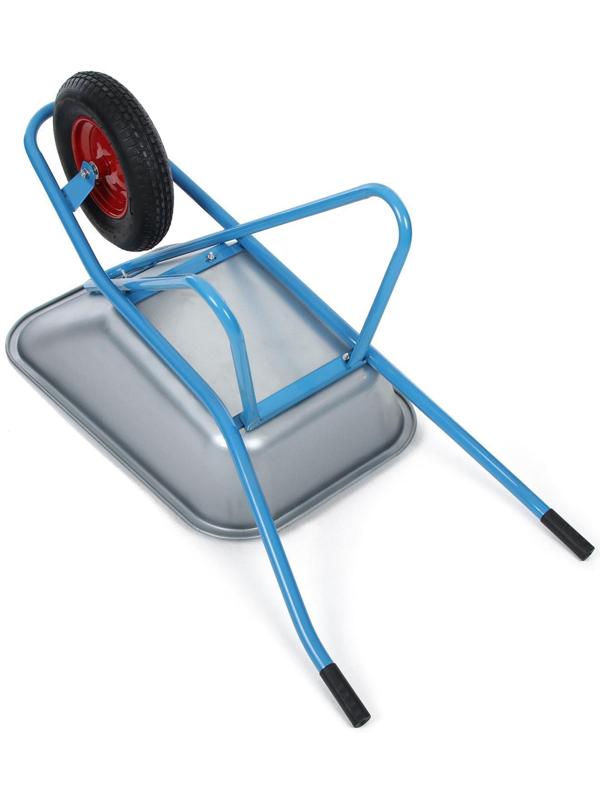 Тачка строительная, одноколёсная: груз/п 180 кг, объём 100 л, синие ручки