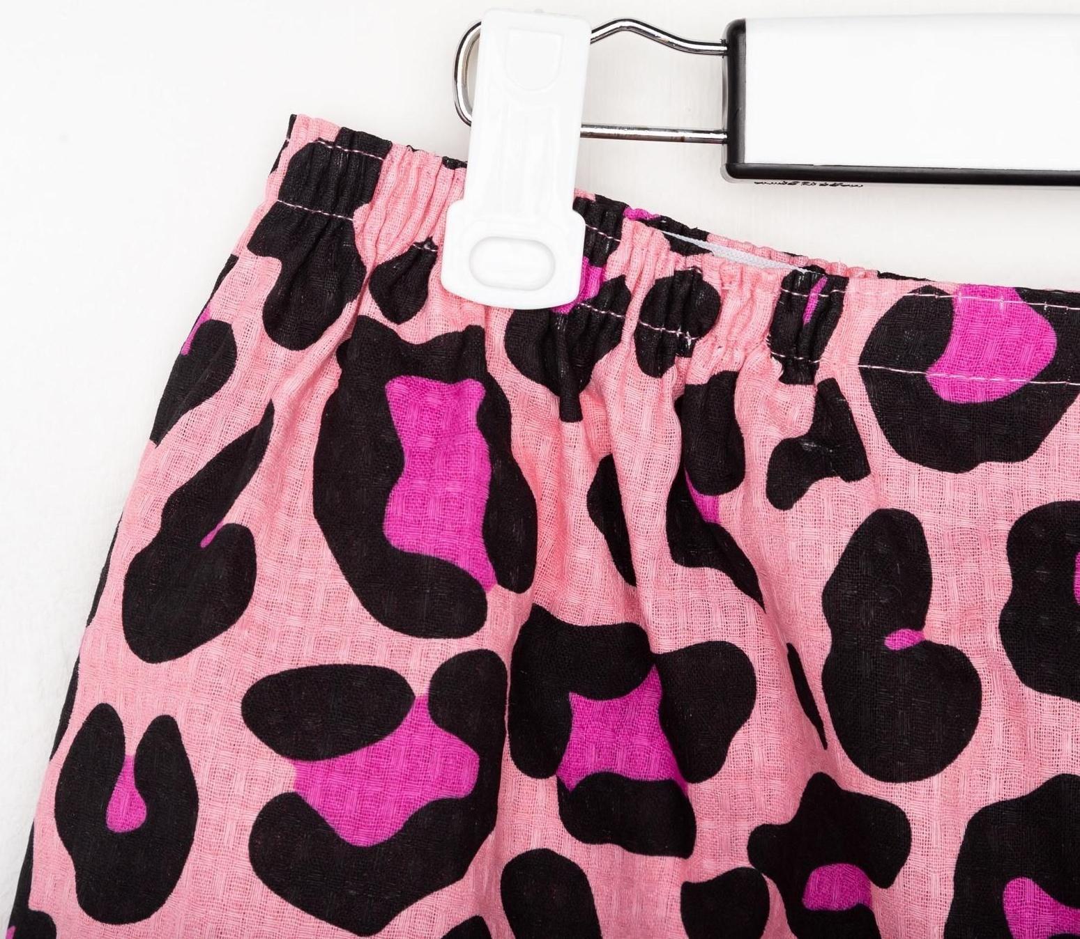 Полотенце для бани Leopard женское парео, 80х150±4 см,хл., ваф. полотно, 160 гр/м2