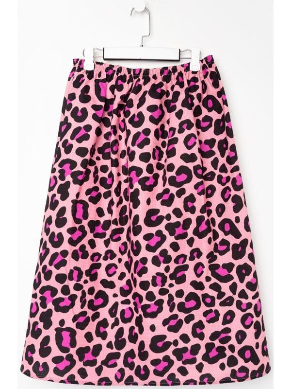 Полотенце для бани Leopard женское парео, 80х150±4 см,хл., ваф. полотно, 160 гр/м2