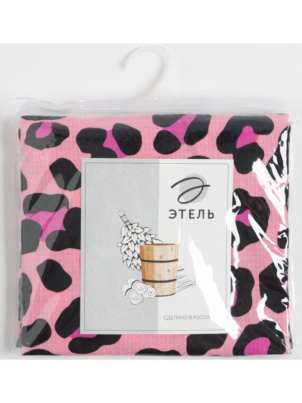 Полотенце для бани Leopard женское парео, 80х150±4 см,хл., ваф. полотно, 160 гр/м2