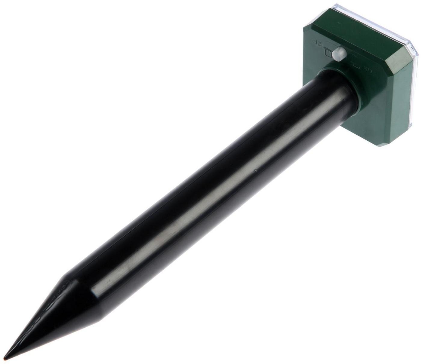 Отпугиватель кротов Luazon LRI-30, ультразвуковой, 800 м2, от солнечной батареи, черный