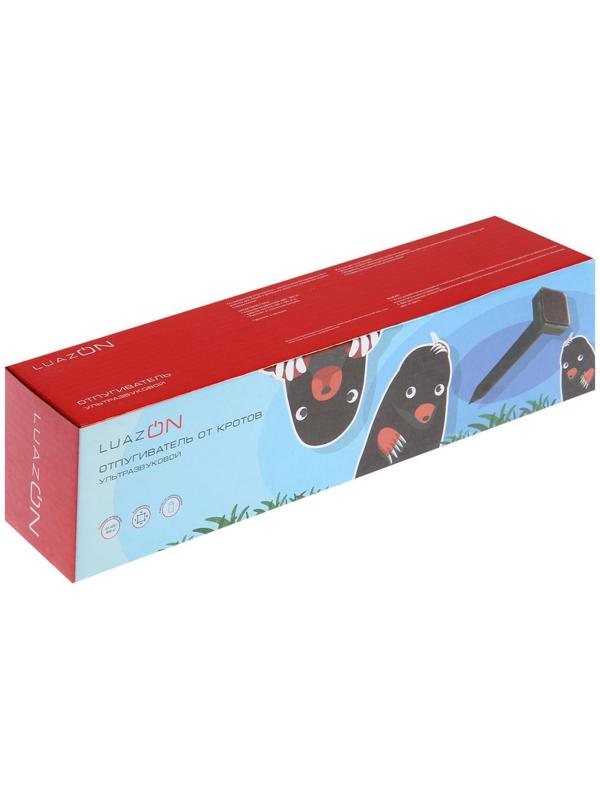 Отпугиватель кротов Luazon LRI-30, ультразвуковой, 800 м2, от солнечной батареи, черный