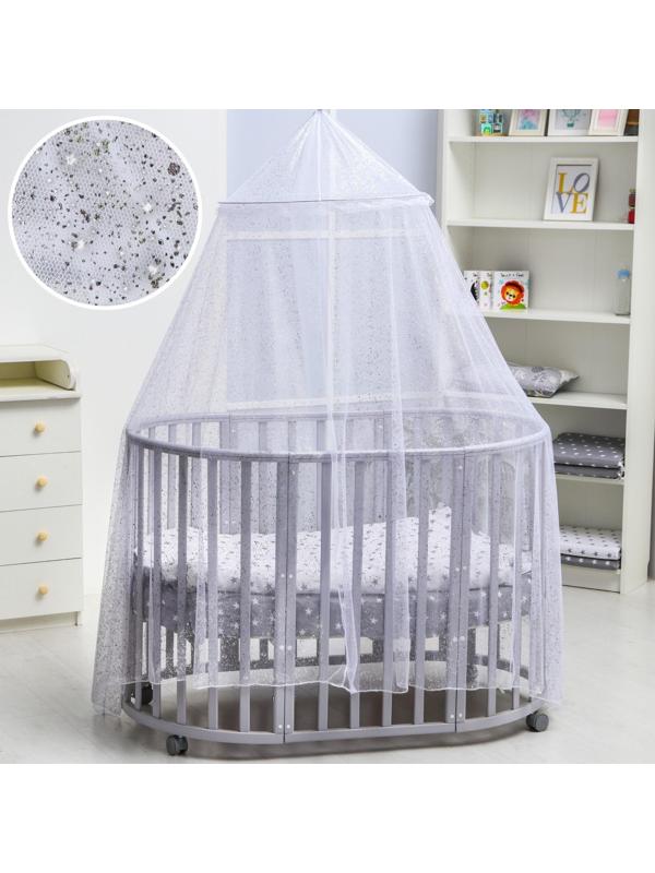 Балдахин для детской кроватки «Звездная пыль», без основания р-р 165х500 см, цвет белый