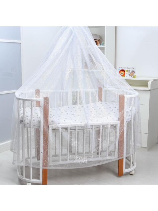 Балдахин для детской кроватки «Звездная пыль», без основания р-р 165х500 см, цвет белый