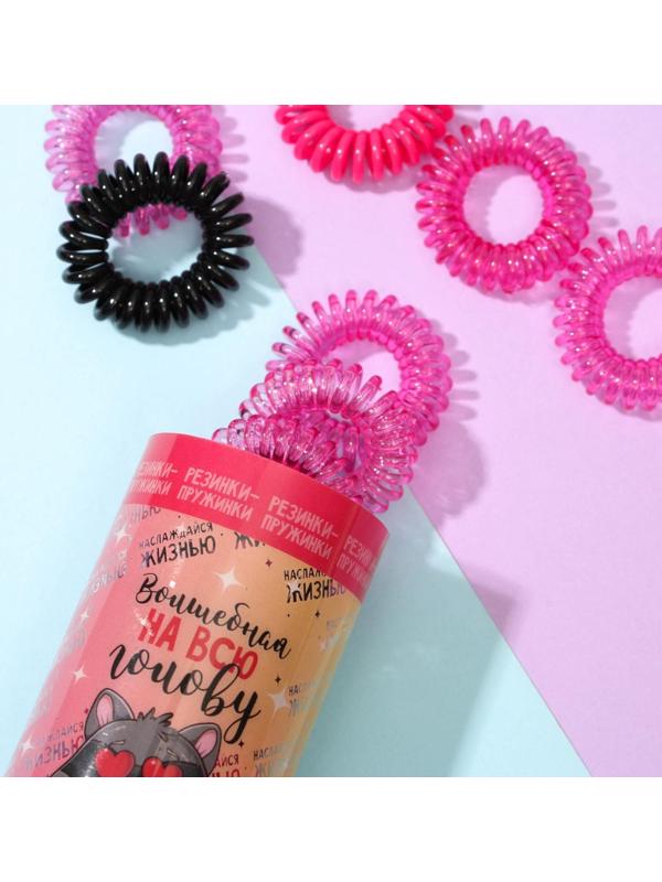 Набор резинок-пружинок для волос «Енот», 9 шт.
