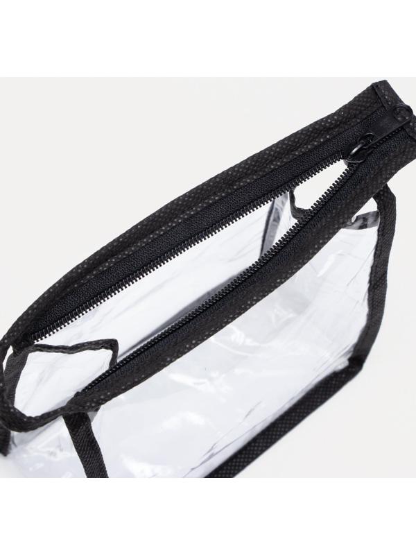 Косметичка на молнии, цвет чёрный