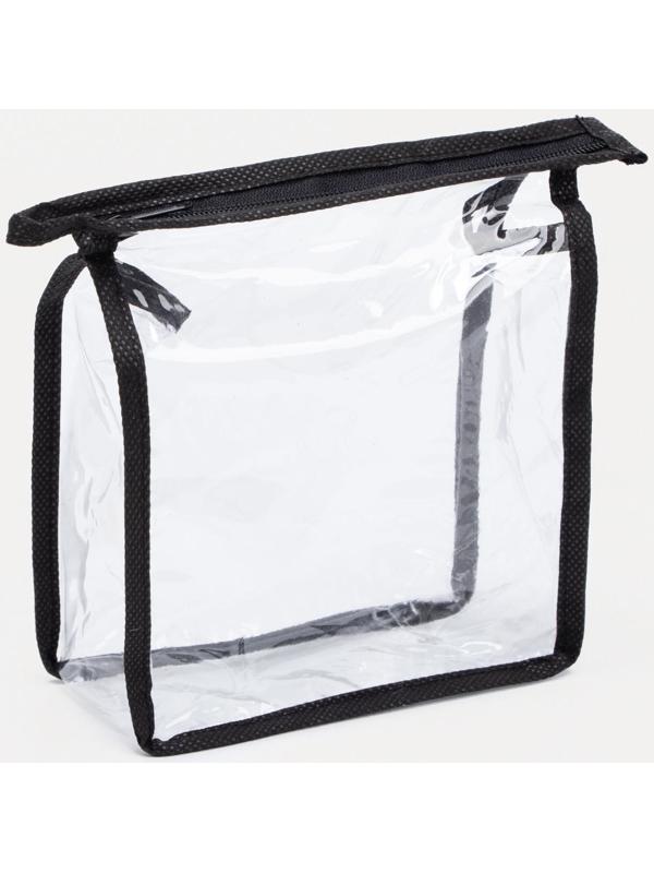 Косметичка на молнии, цвет чёрный