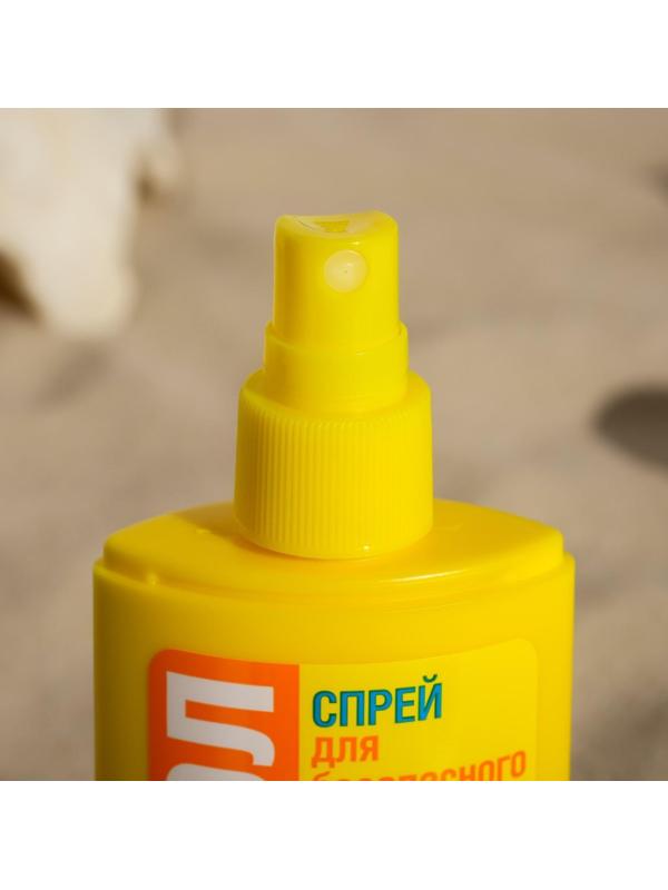 Спрей для безопасного загара Пантенол, для всей семьи SPF-55+, 95 мл