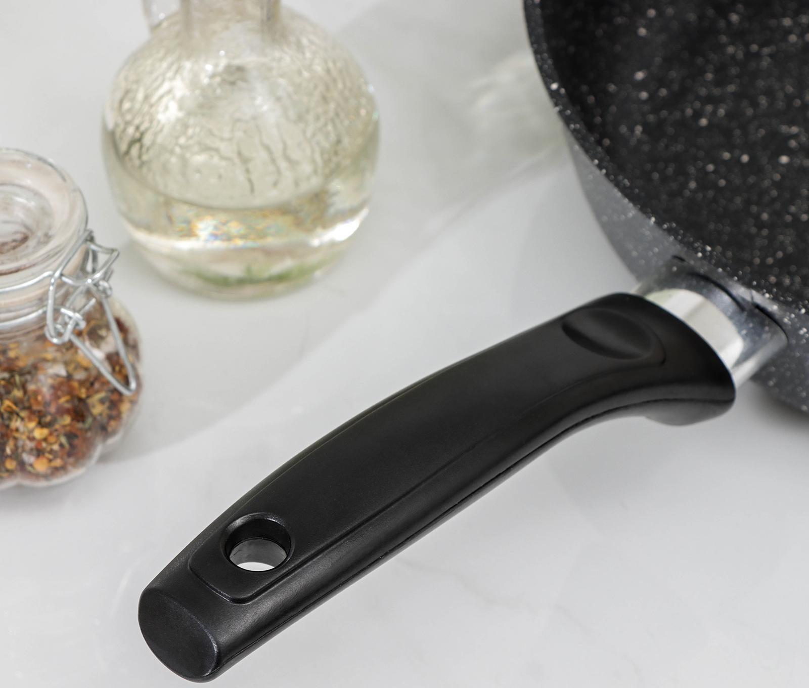 Сковорода Доляна «Элит», d=26 см, антипригарное покрытие, пластиковая ручка, цвет серый