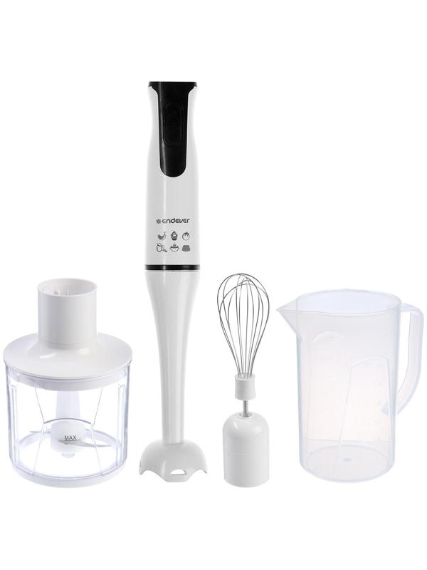 Блендер Endever Sigma-78, погружной, 1000 Вт, 0.6 л, 2 скорости, белый/черный