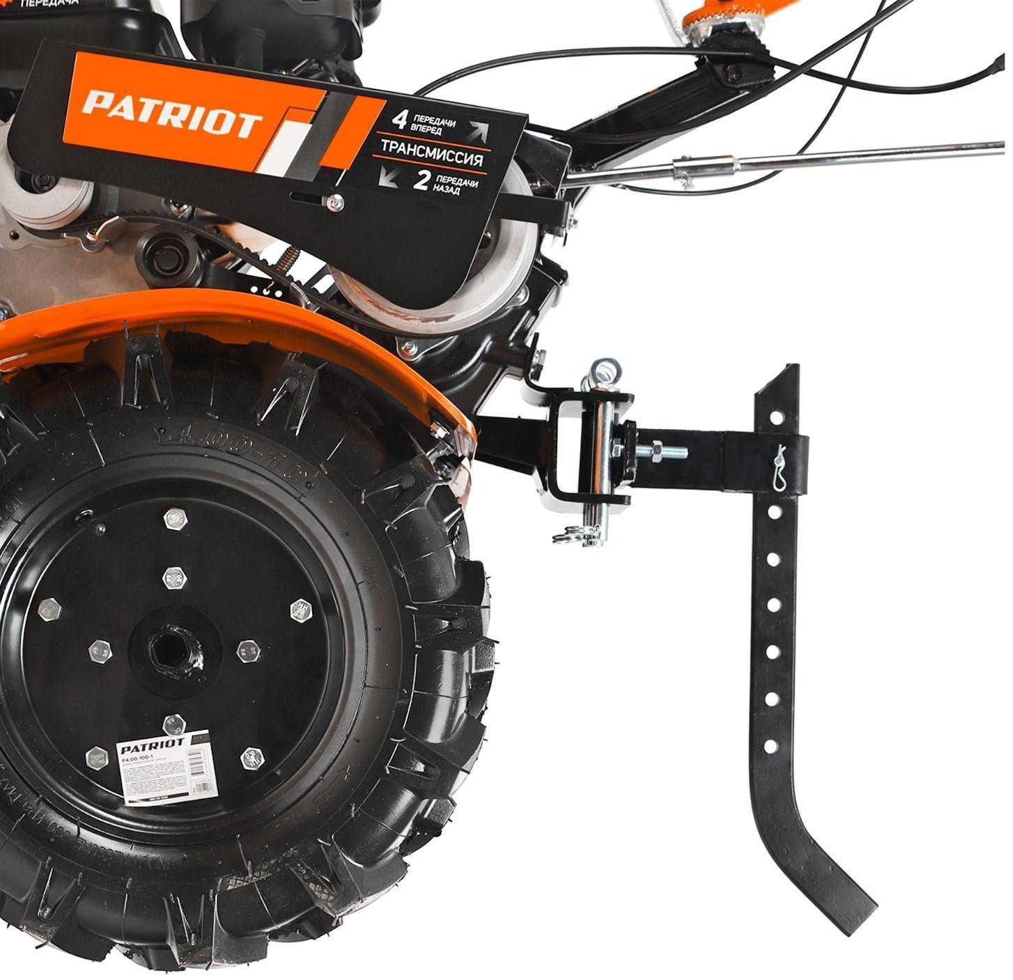 Мотоблок Patriot КАЛУГА М, бенз., 7 л.с, 5.15 кВт, 4/2 скор., 90х30 см, пониженная передача