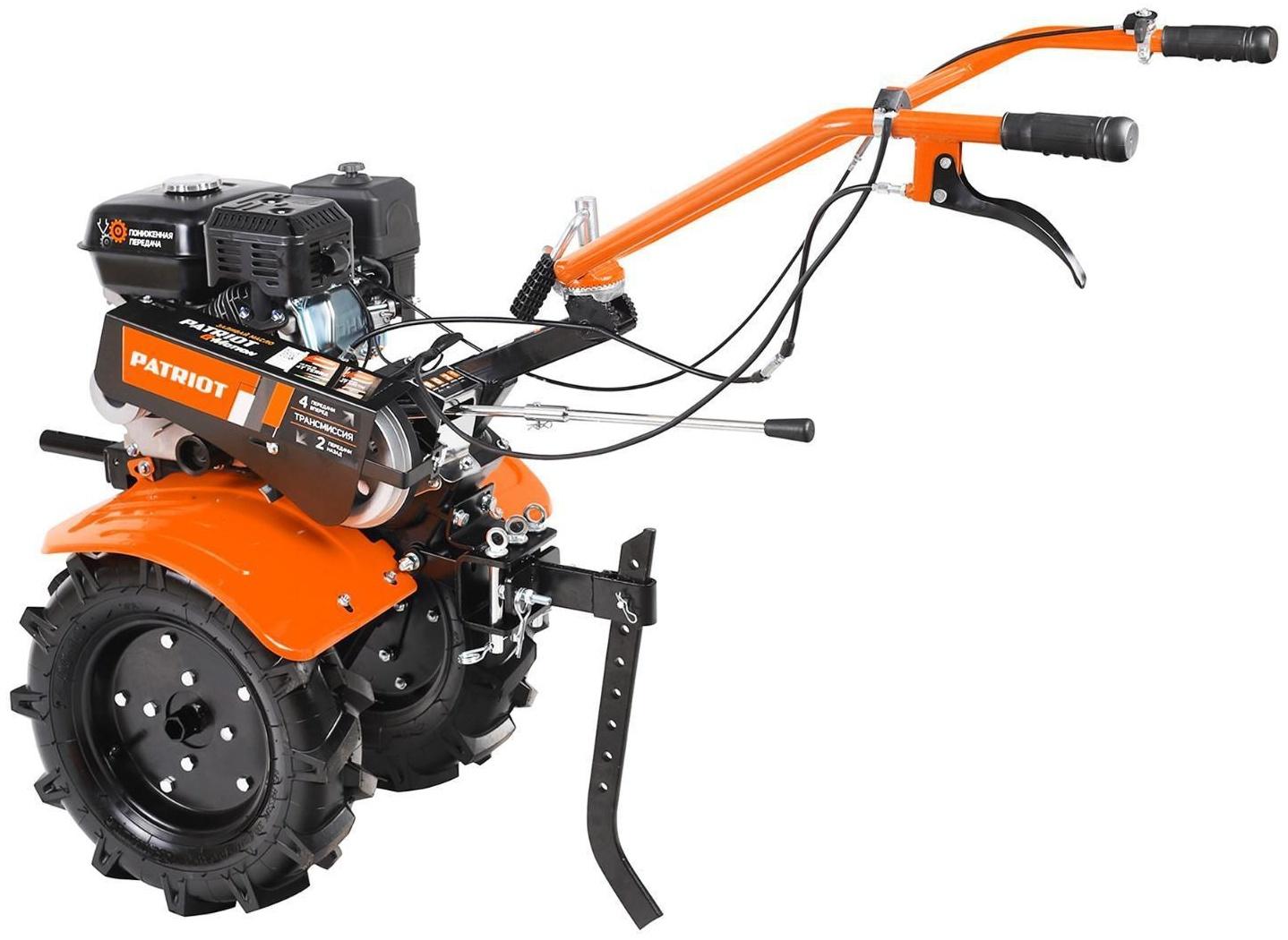Мотоблок Patriot КАЛУГА М, бенз., 7 л.с, 5.15 кВт, 4/2 скор., 90х30 см, пониженная передача