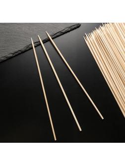 Шампур деревянный Magistro, 20×0,3 см, по 100 шт, берёза